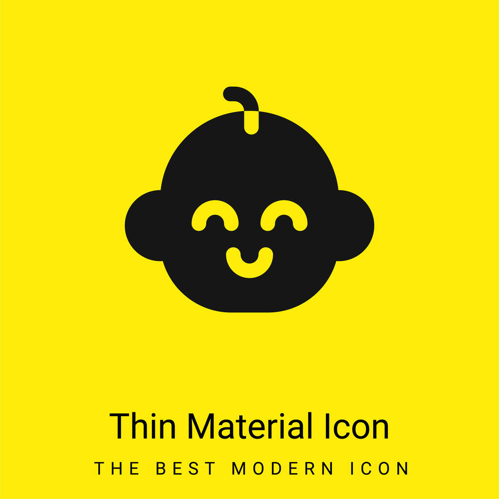 Bébé Garçon minimal jaune vif icône matérielle - Vecteur, image