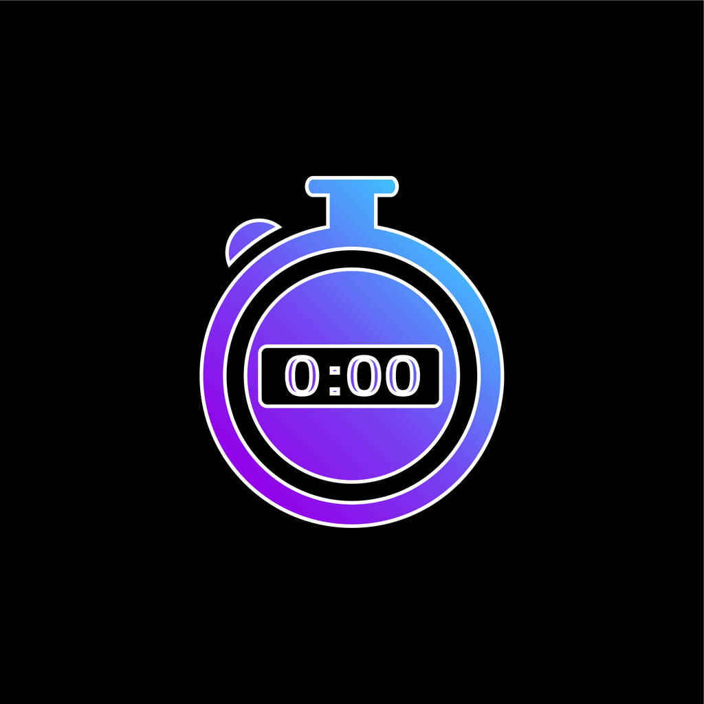 Nero Cronometro blu gradiente icona vettoriale - Vettoriali, immagini