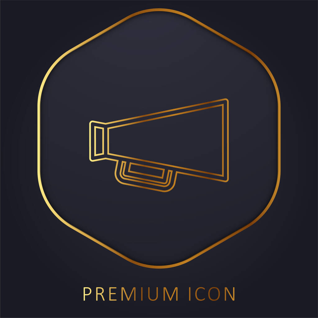 Big Megaphones χρυσή γραμμή premium λογότυπο ή εικονίδιο - Διάνυσμα, εικόνα