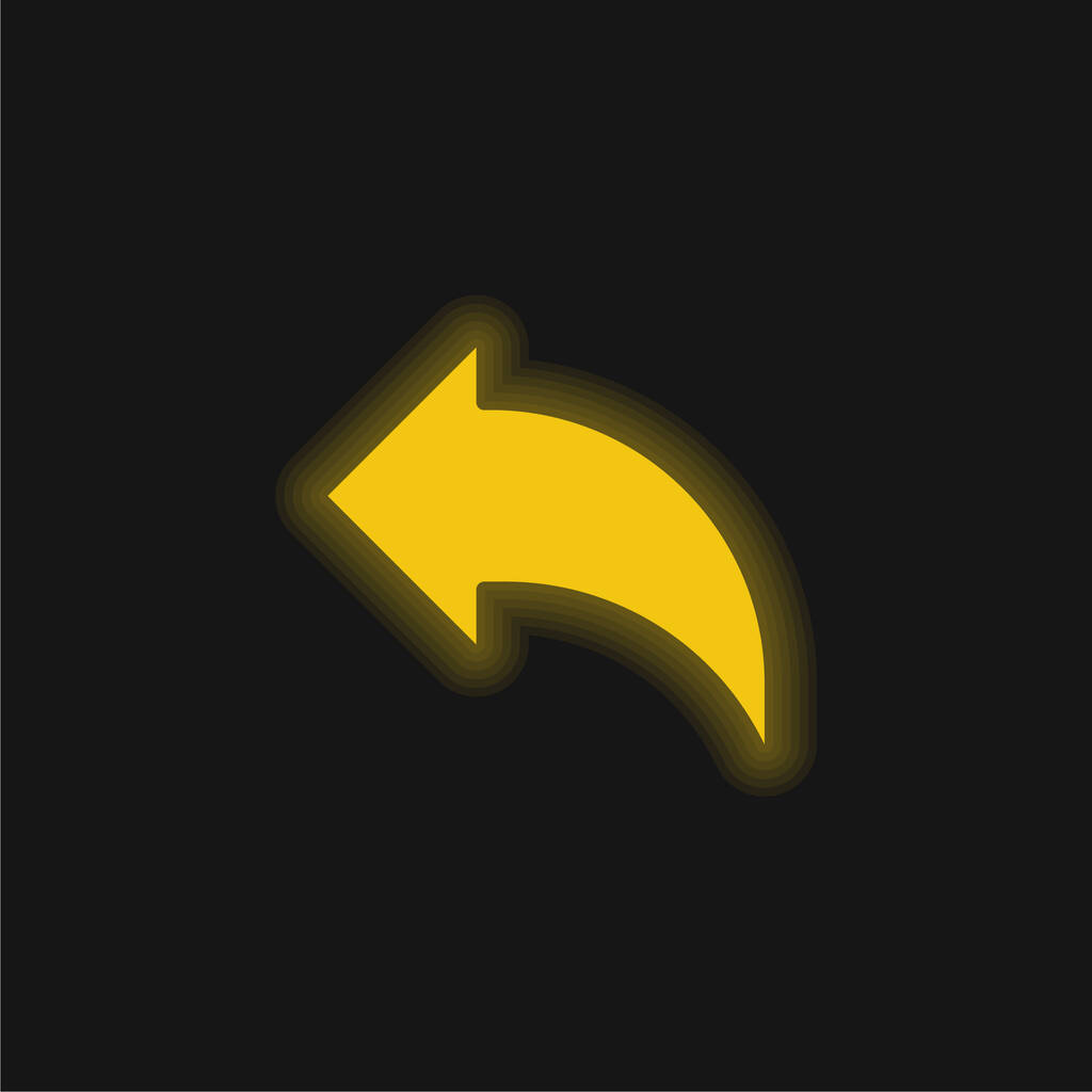 Arka sarı parlak neon simgesi - Vektör, Görsel
