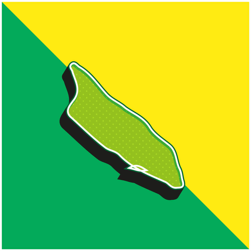 Aruba Logo vectoriel 3D moderne vert et jaune - Vecteur, image