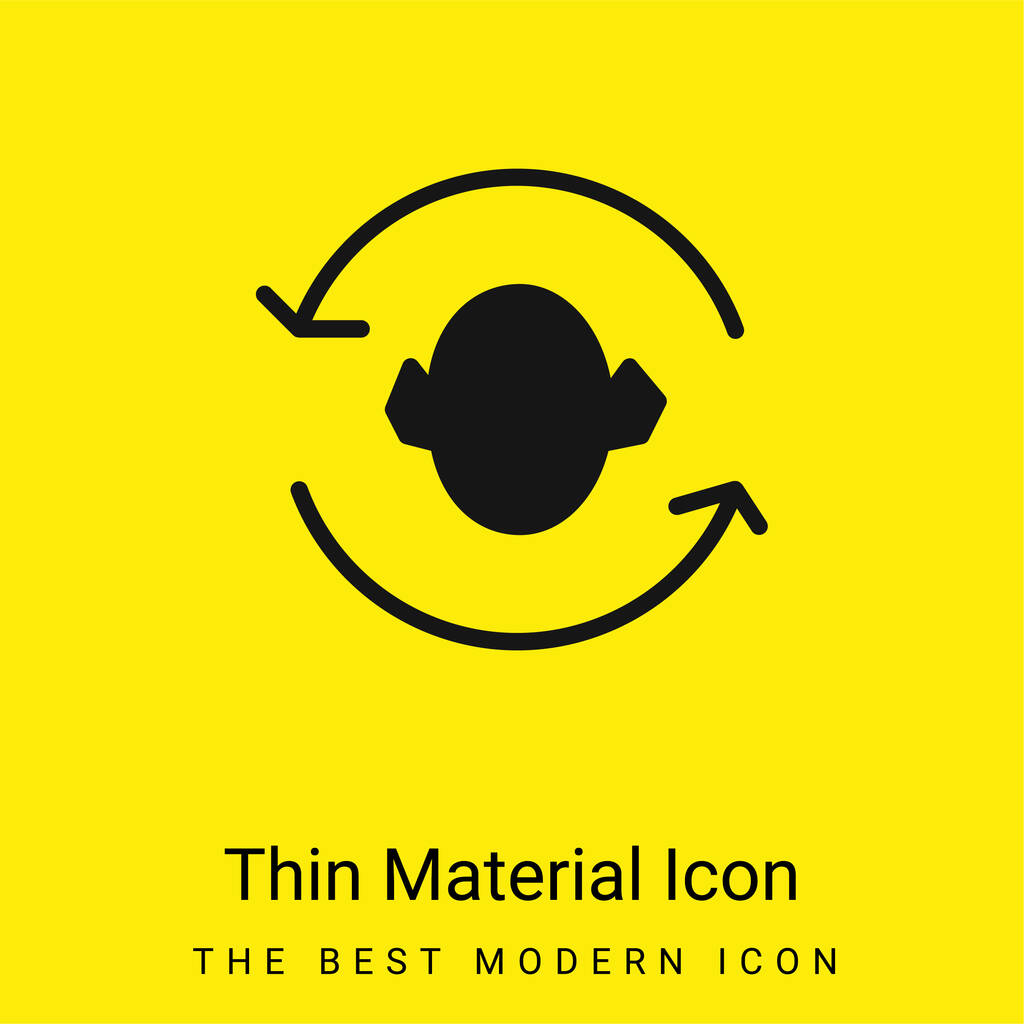 Šipky Pár Kolem hlavy Silueta minimální jasně žlutý materiál ikona - Vektor, obrázek