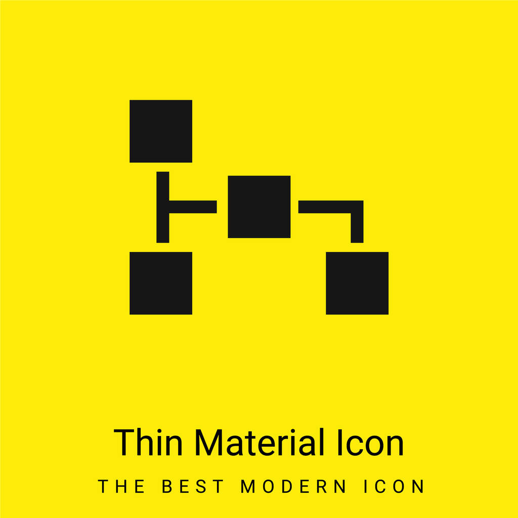 Icône matérielle jaune vif minimale de schéma de bloc - Vecteur, image