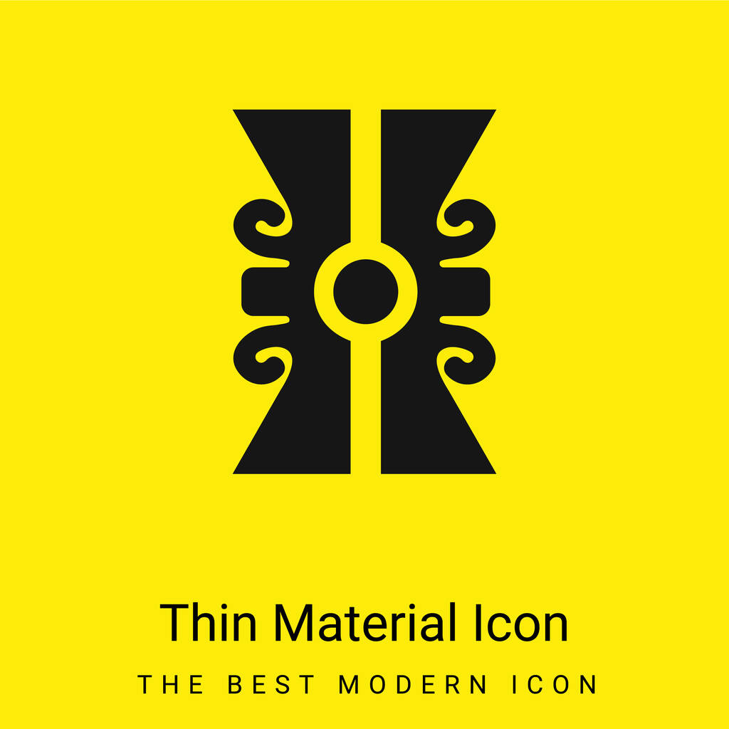 Kamień rzemieślniczy Meksyku minimalna jasnożółta ikona materiału - Wektor, obraz