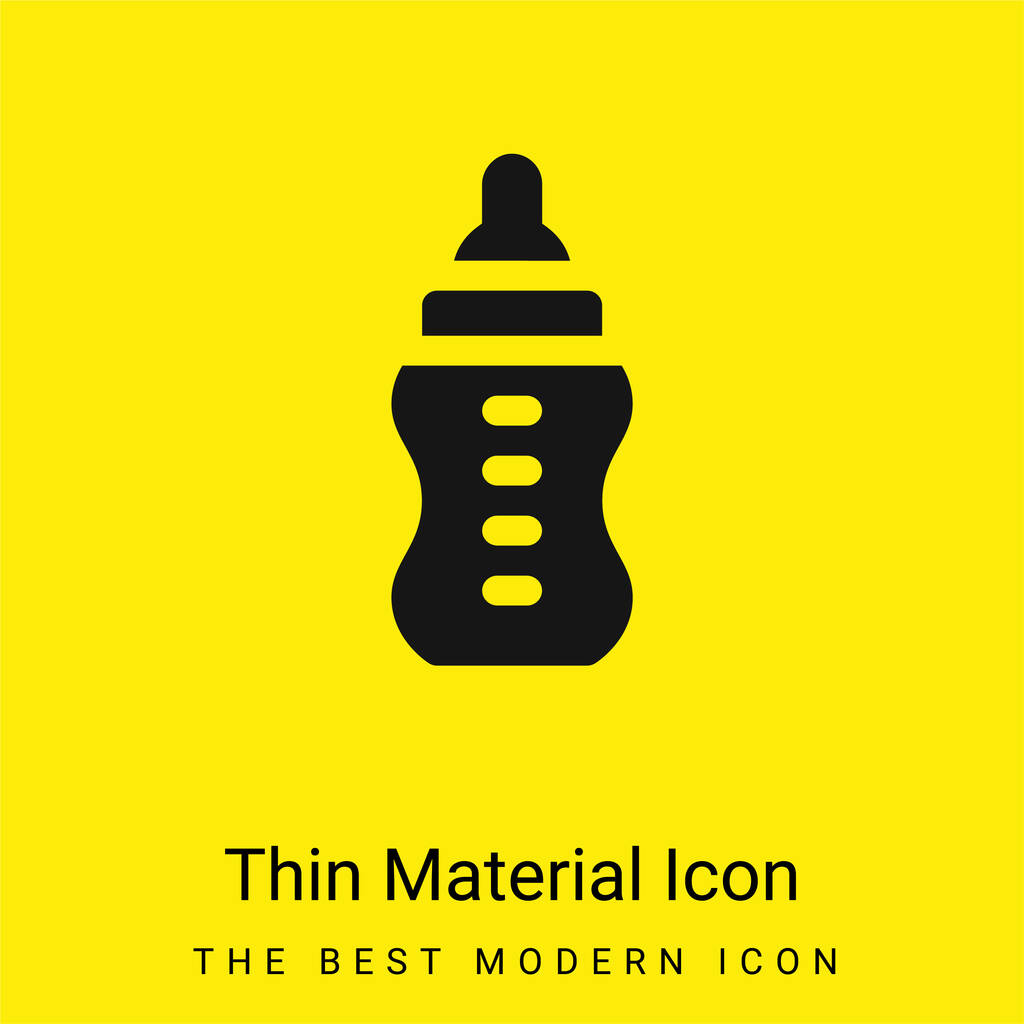 赤ちゃんボトル最小限明るい黄色素材アイコン - ベクター画像