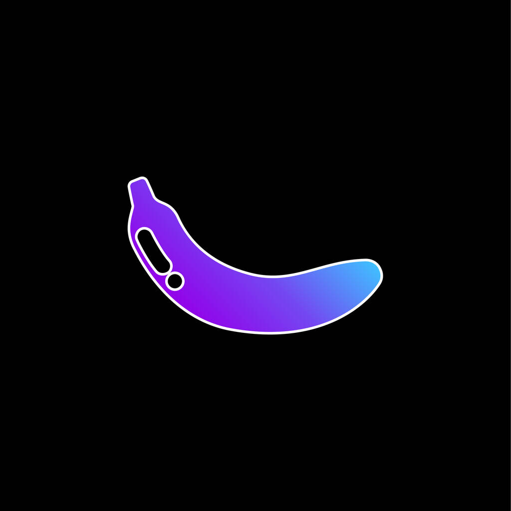 Banánkék gradiens vektor ikon - Vektor, kép