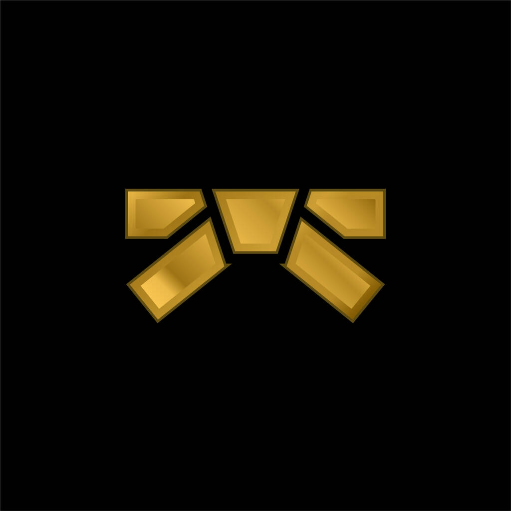 Пояс золотий металевий значок або вектор логотипу
 - Вектор, зображення