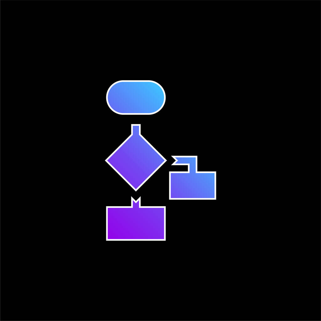 Algoritmo ícone de vetor gradiente azul - Vetor, Imagem