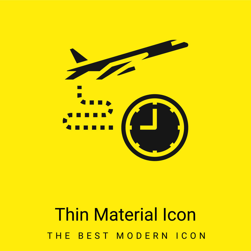 Boarding minimal bright yellow material icon - Vector, Image