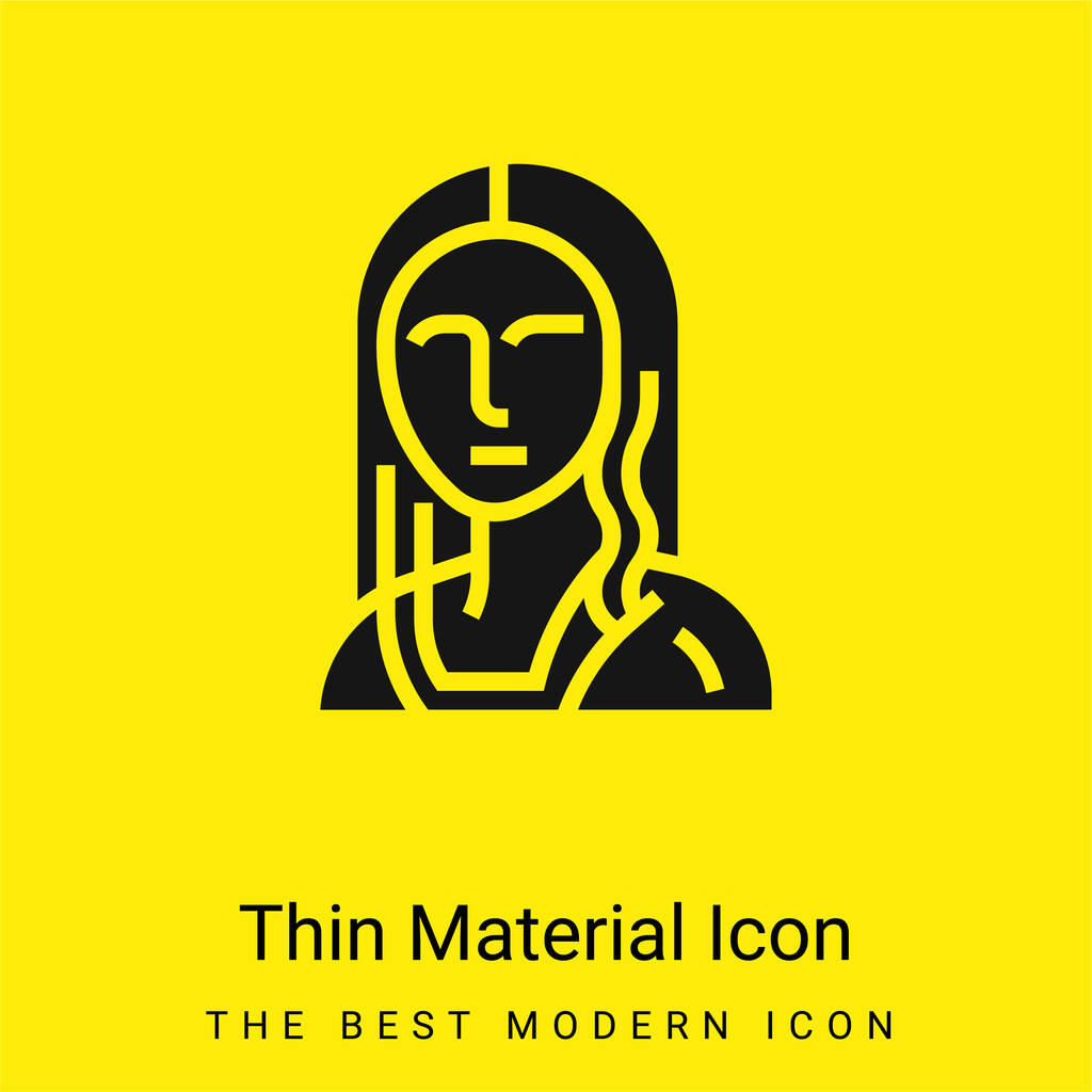 Arte minimale icona materiale giallo brillante - Vettoriali, immagini