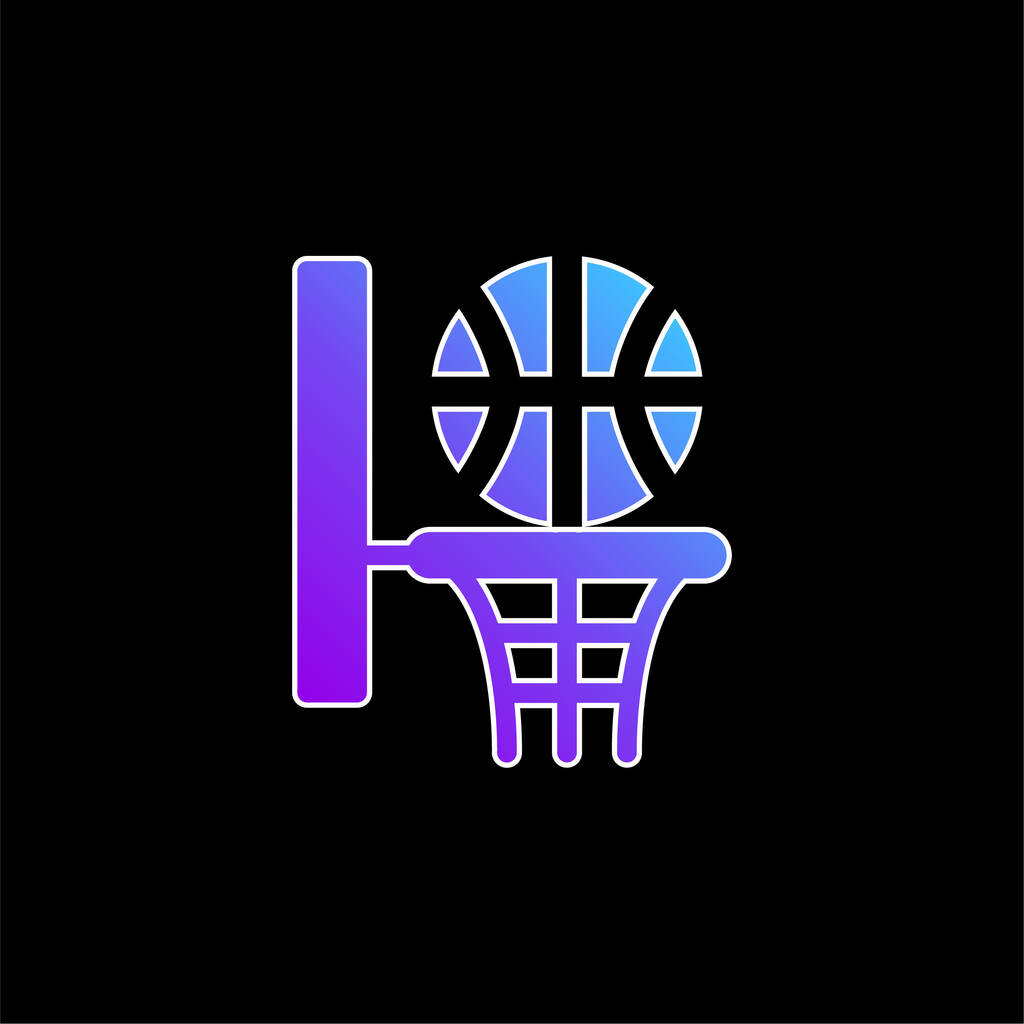 Koszykówka niebieski gradient wektor ikona - Wektor, obraz