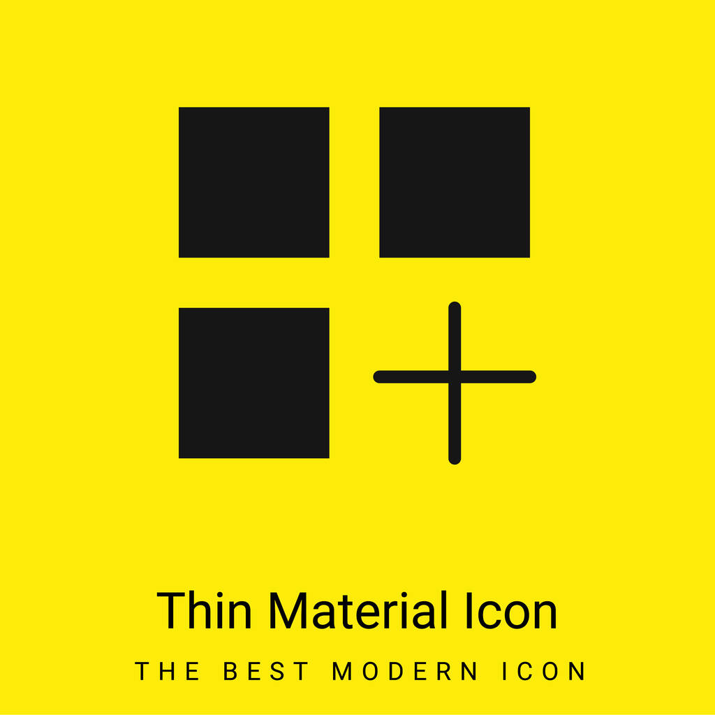 App minimal bright yellow material icon - Vector, Image