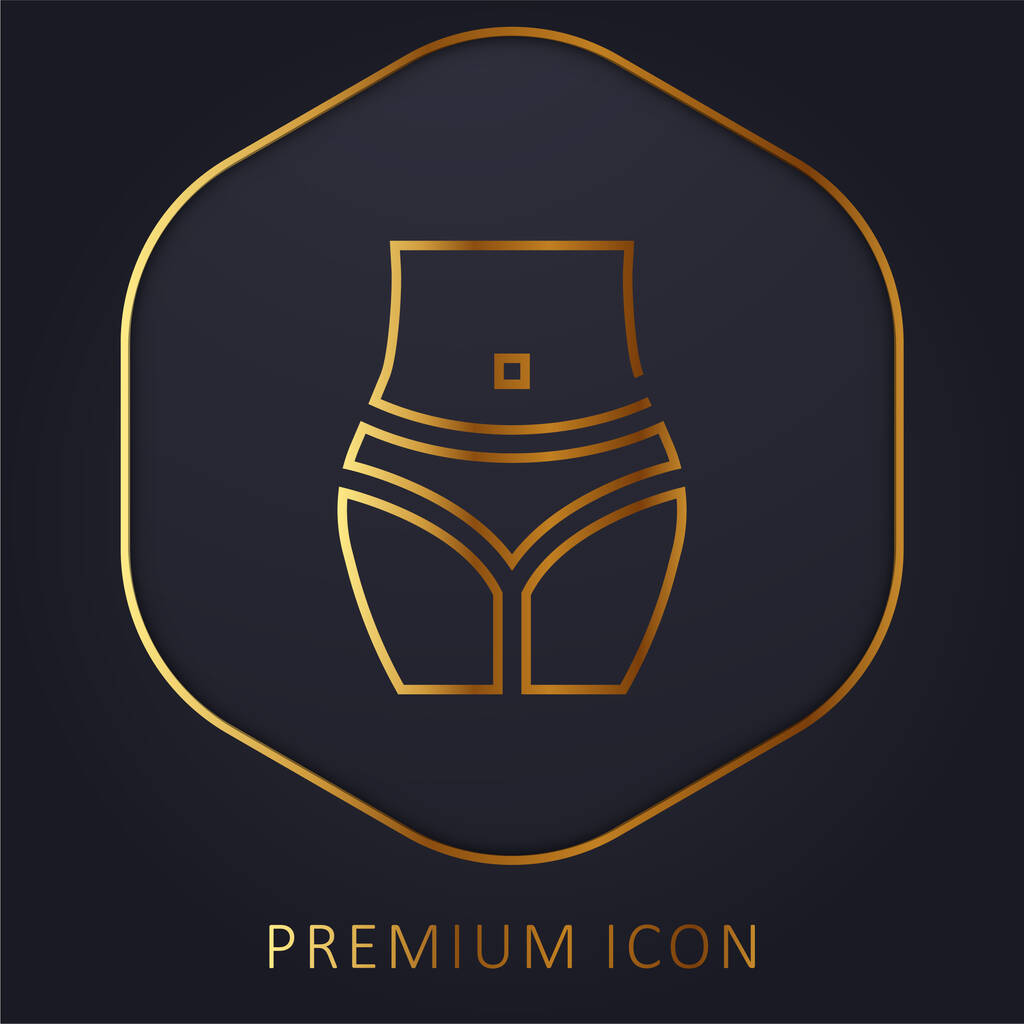 Body χρυσή γραμμή premium λογότυπο ή εικονίδιο - Διάνυσμα, εικόνα