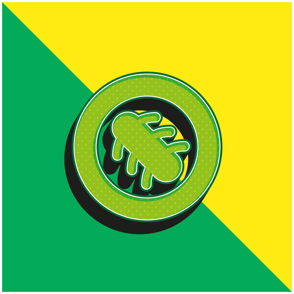 Batteri Close Up Logo icona vettoriale 3D moderna verde e gialla - Vettoriali, immagini