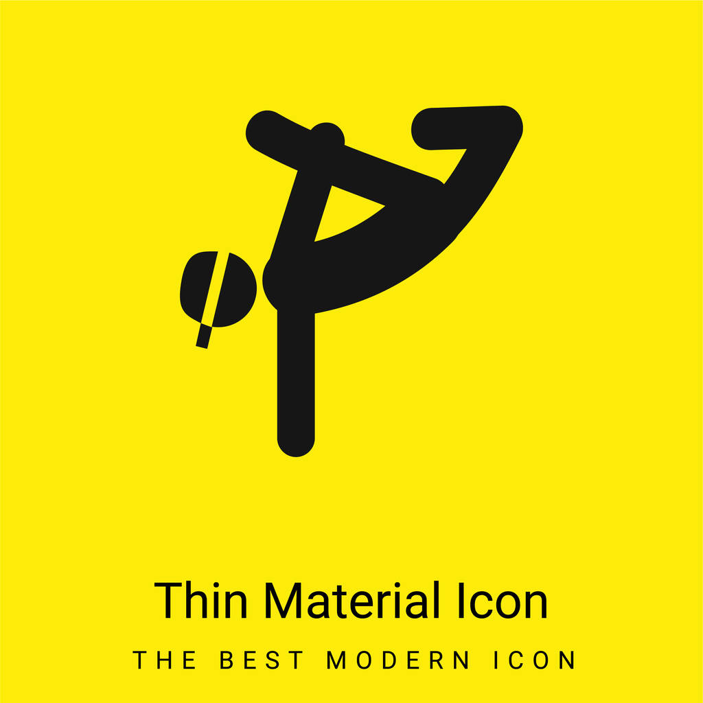 Breakdancing Tanečnice minimální jasně žlutý materiál ikona - Vektor, obrázek