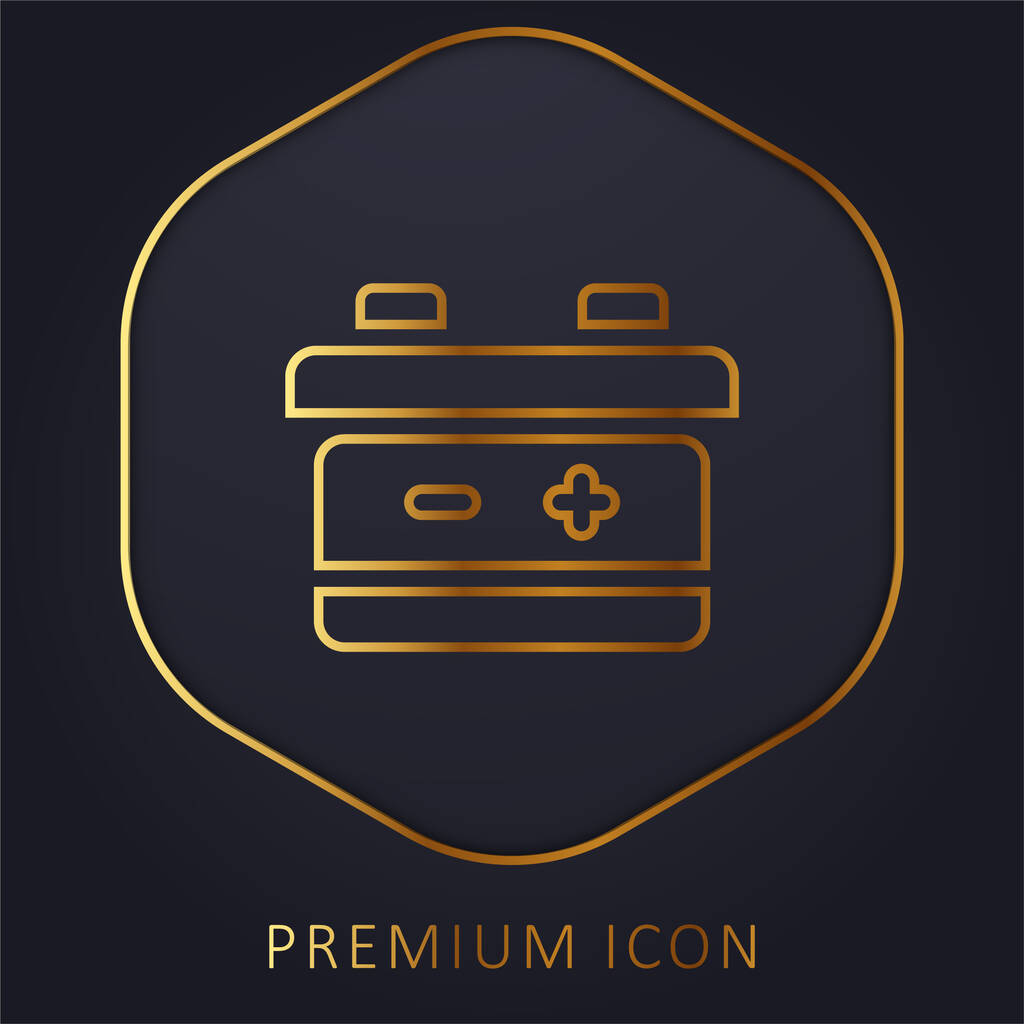 Batterie goldene Linie Premium-Logo oder Symbol - Vektor, Bild