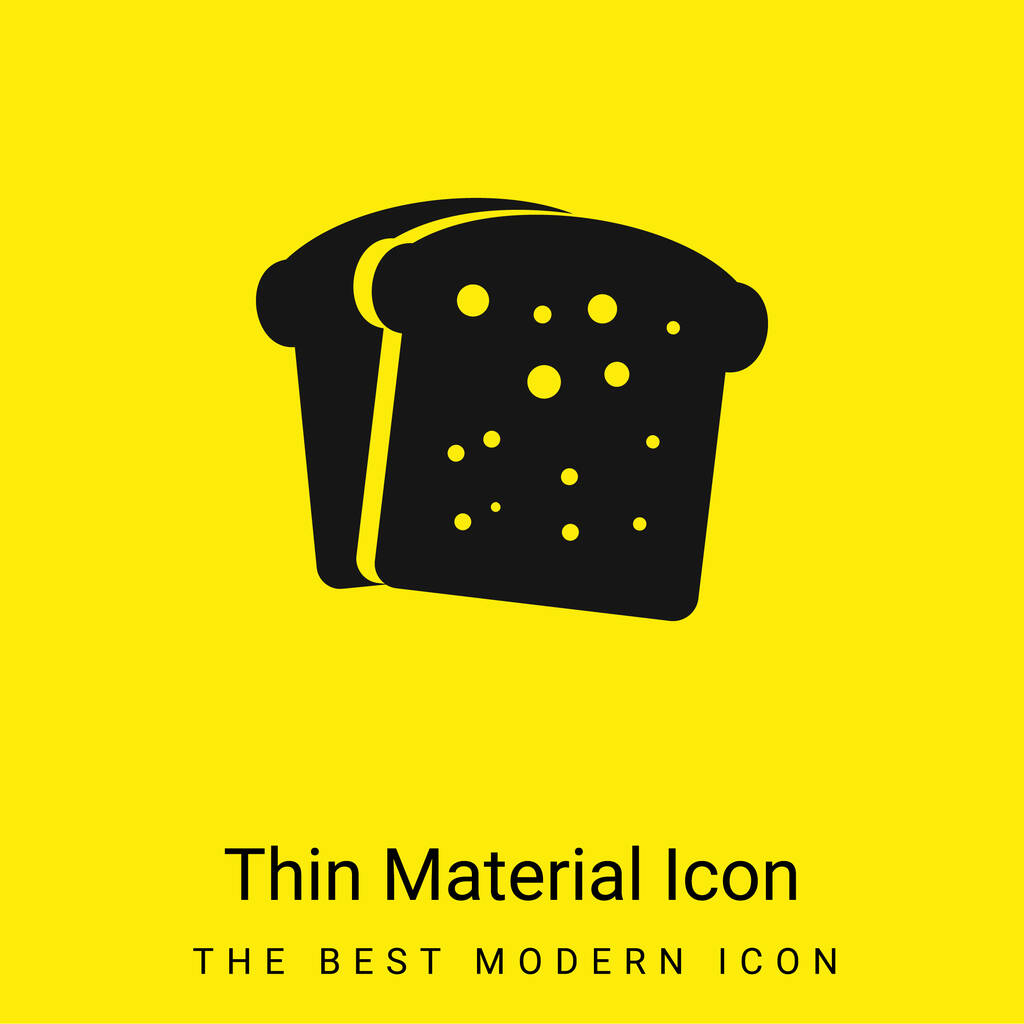 Śniadanie Chleb Toasty minimalny jasny żółty materiał ikona - Wektor, obraz