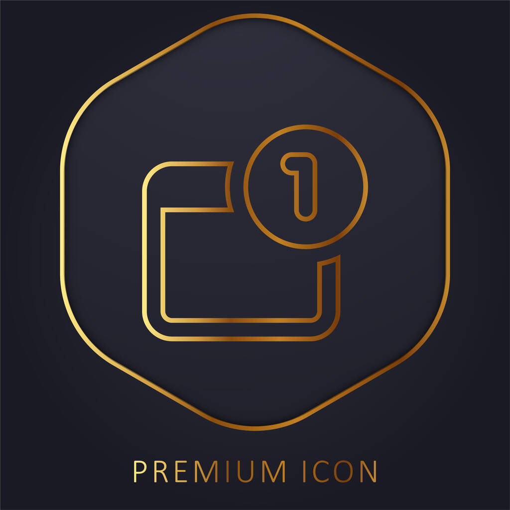 Оповістити логотип або піктограму преміум-класу золотої лінії
 - Вектор, зображення