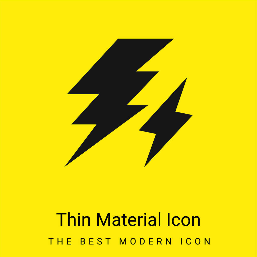 Bolt minimális fényes sárga anyag ikon - Vektor, kép