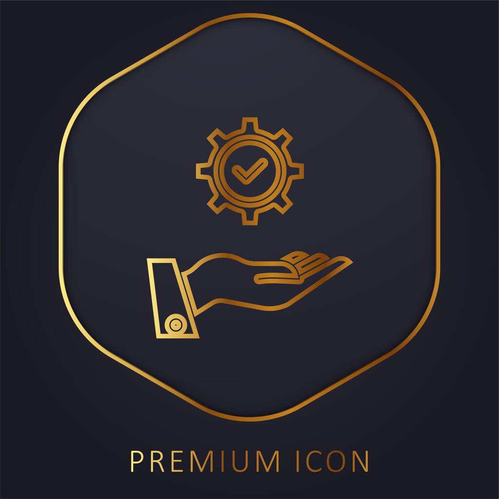 Logo nebo ikona aplikace Gold Line Premium - Vektor, obrázek