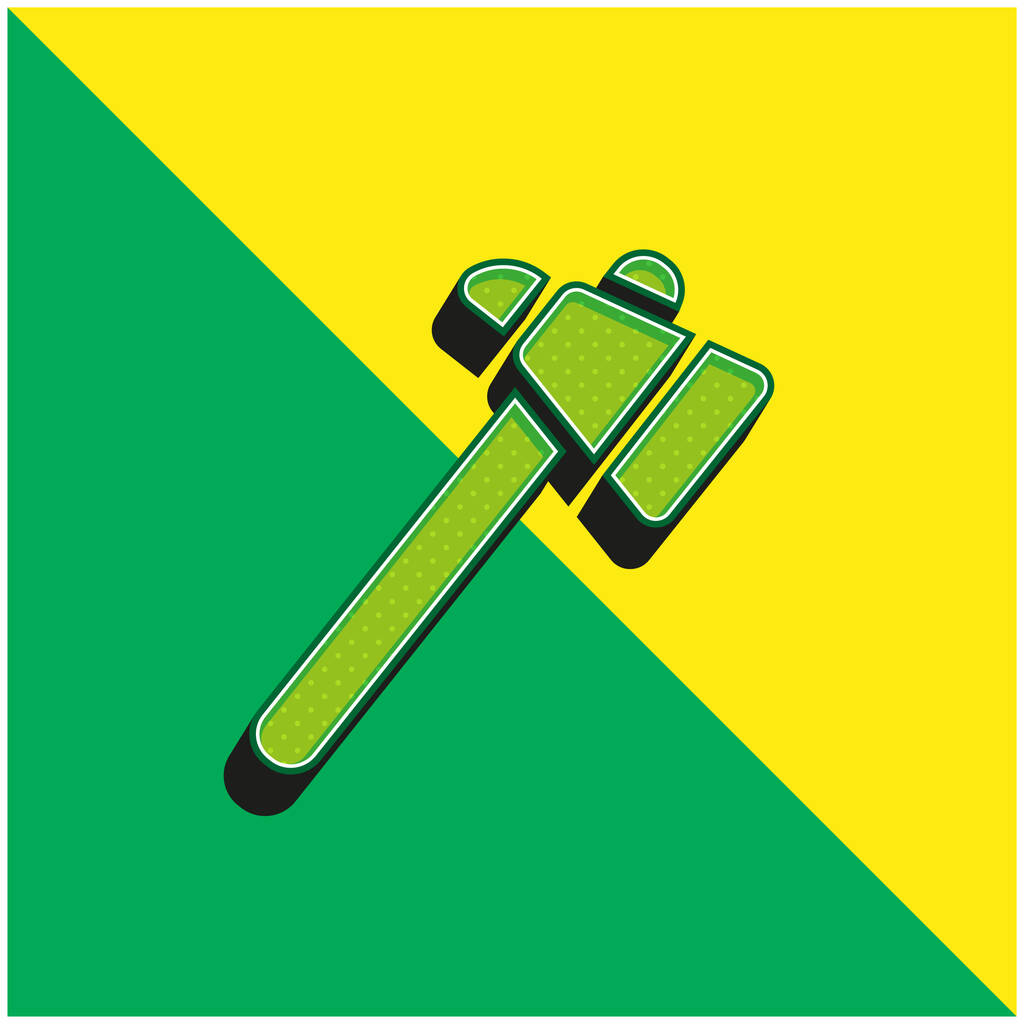 Logo moderne vectoriel 3D Ax vert et jaune - Vecteur, image