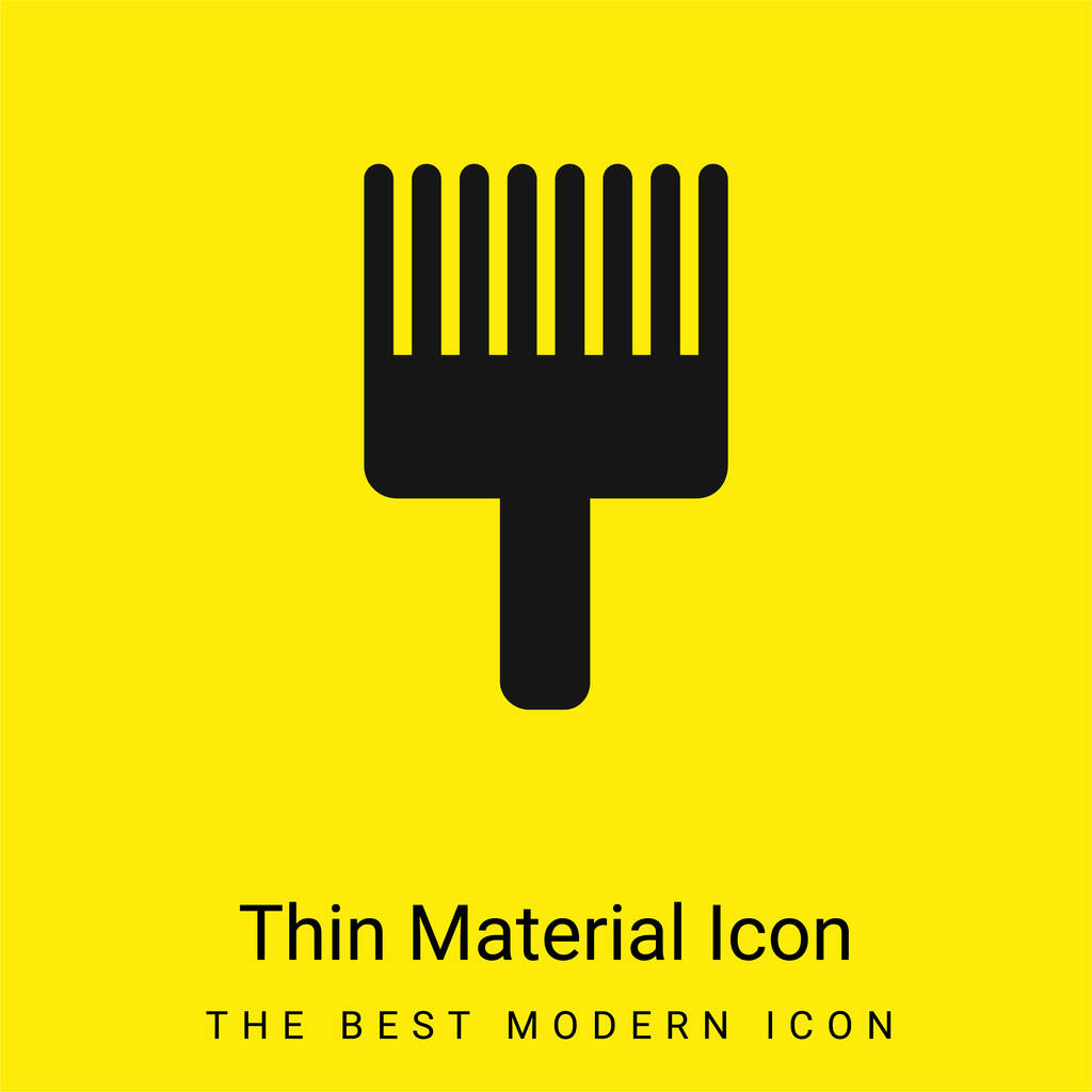 Afro Pick icona materiale giallo brillante minimo - Vettoriali, immagini