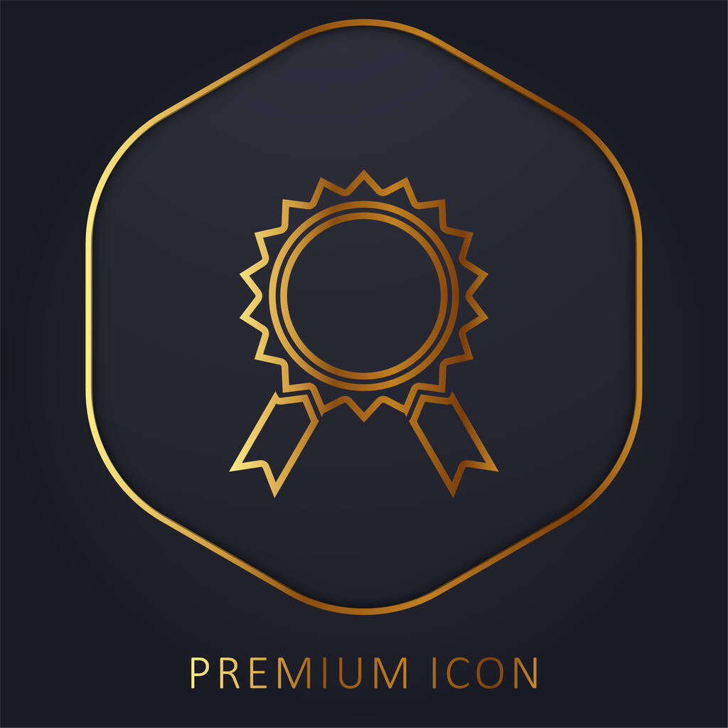 Nagroda Złota linia logo premium lub ikona - Wektor, obraz