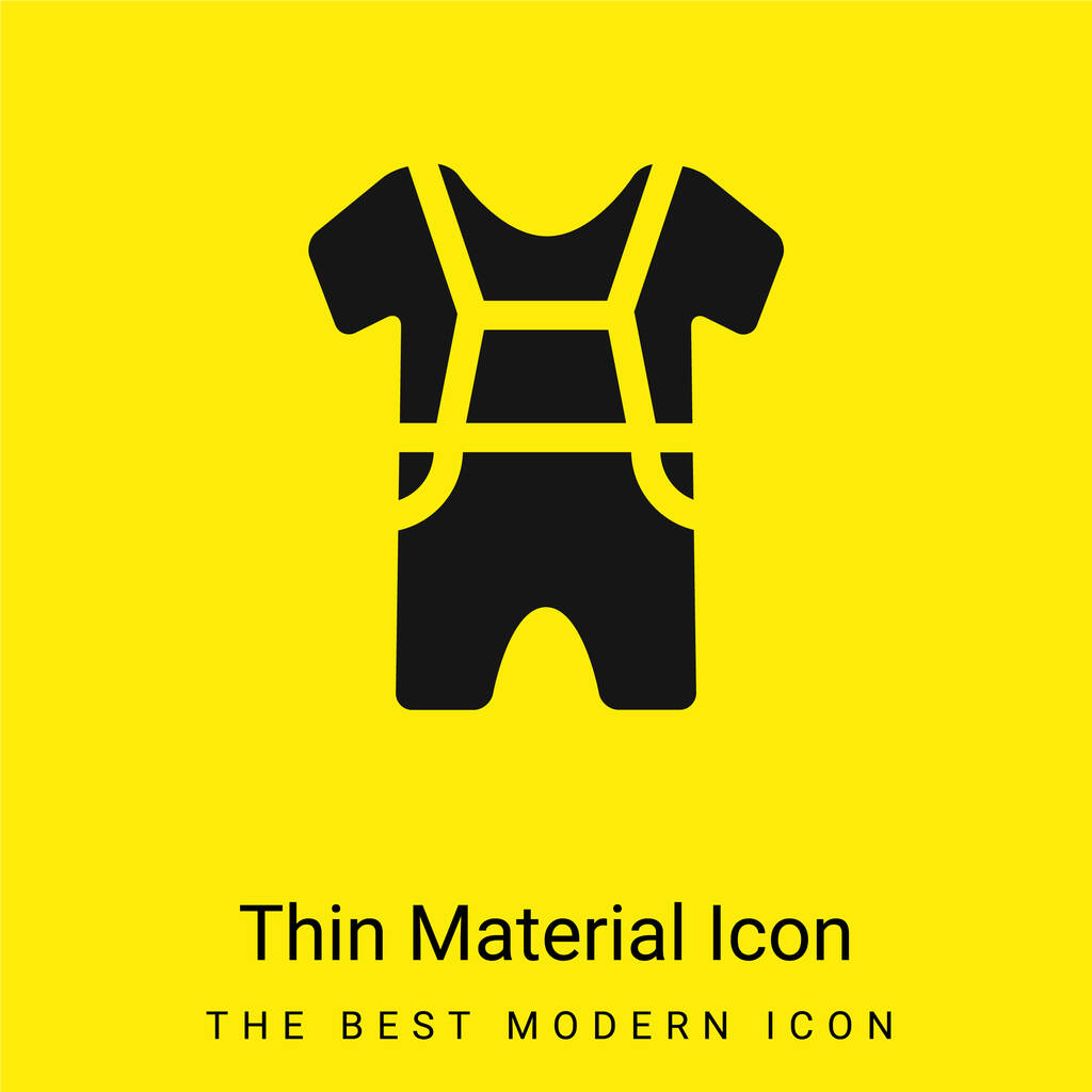 Baby Clothes minimal bright yellow material icon - Vector, Image