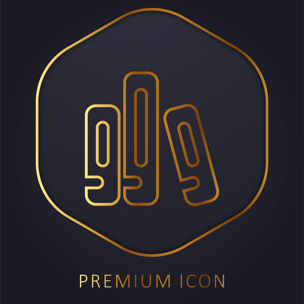 Archiwum Złota linia logo premium lub ikona - Wektor, obraz