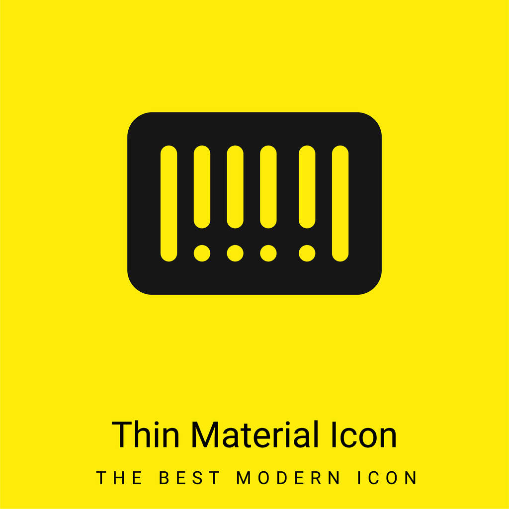 Bars Code minimális fényes sárga anyag ikon - Vektor, kép