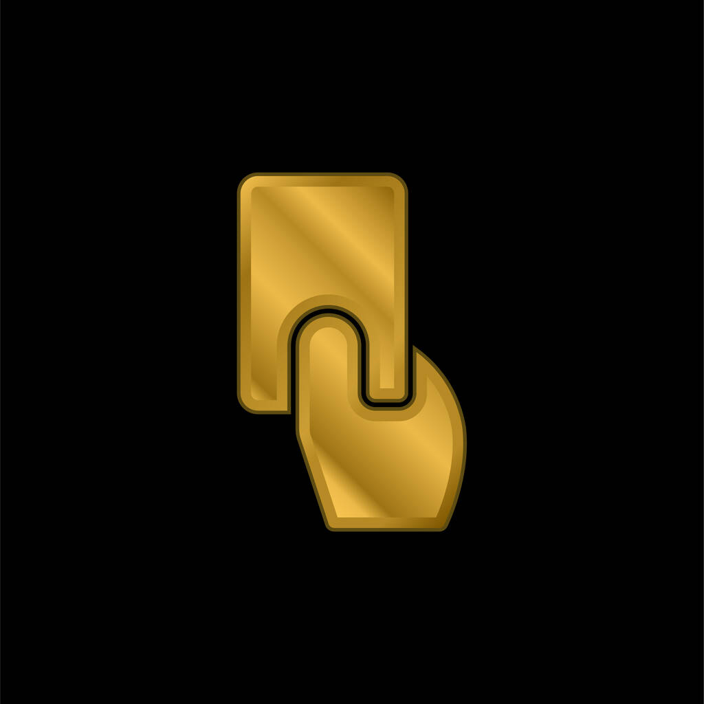Amonestation gold plated metalic icon or logo vector - Vector, Image