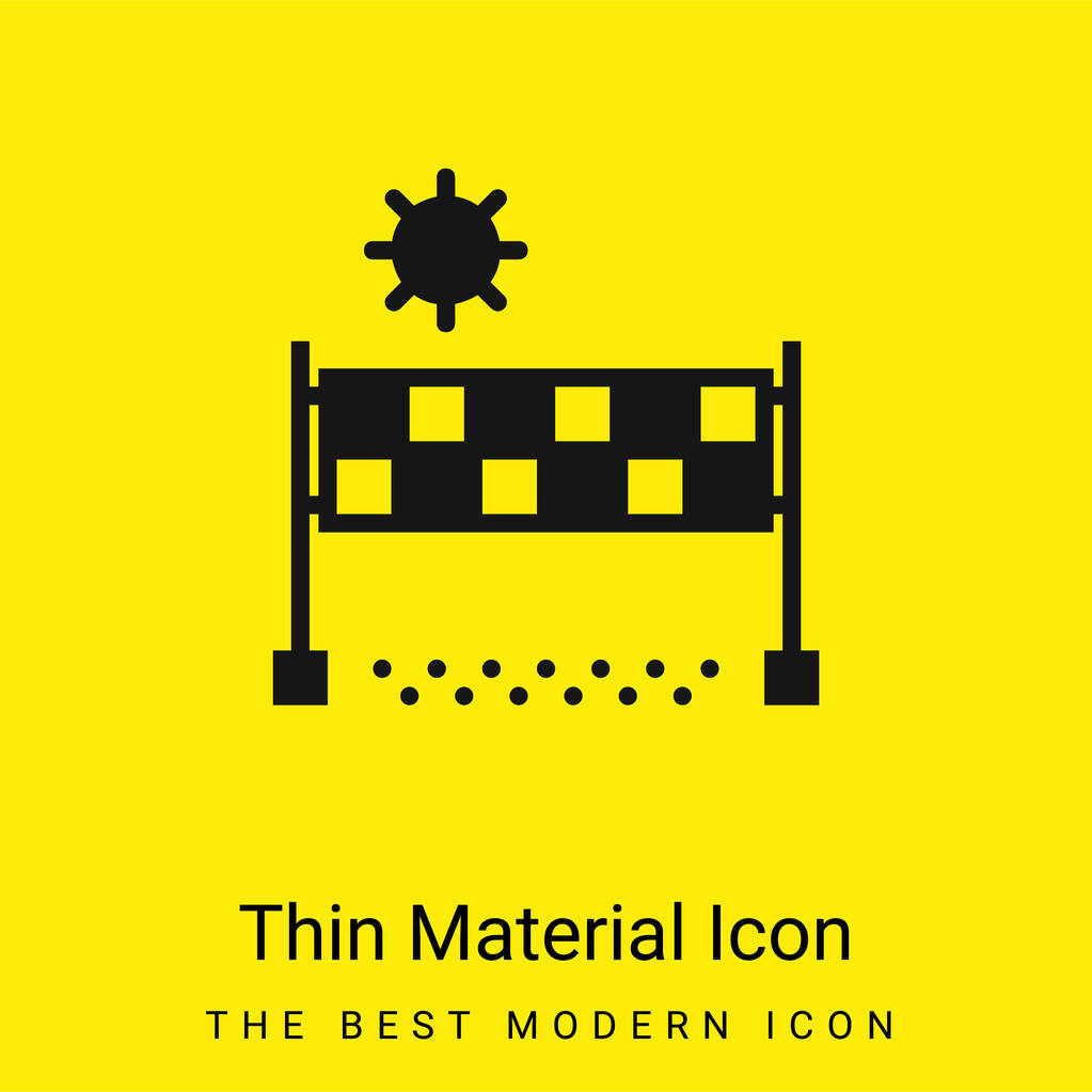 Siatkówka plażowa minimalna jasnożółta ikona materiału - Wektor, obraz