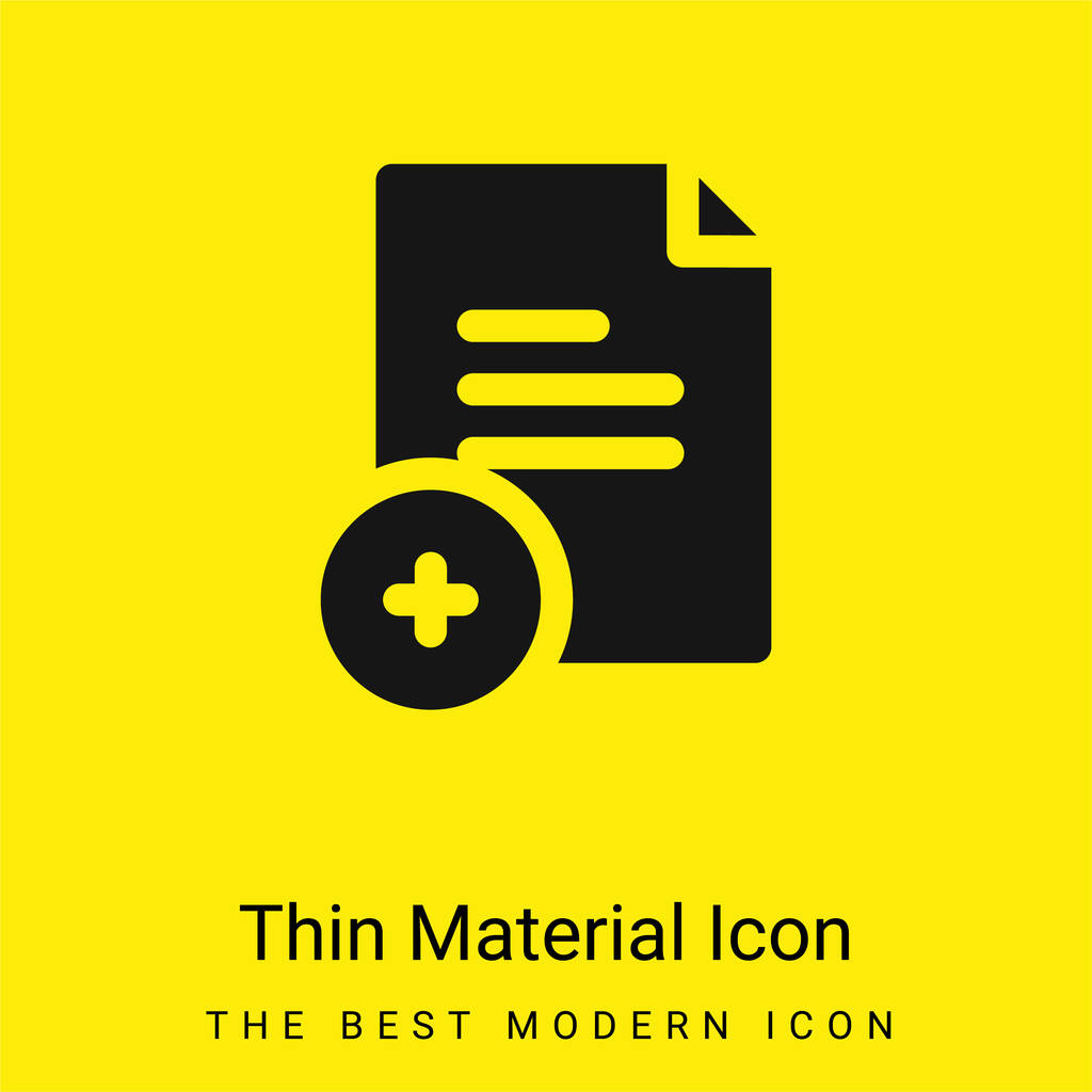 Add minimális fényes sárga anyag ikon - Vektor, kép