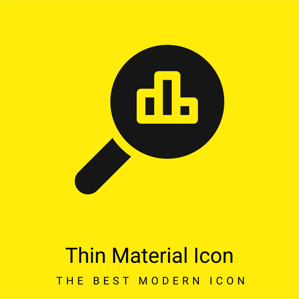 Analyse minimale icône de matériau jaune vif - Vecteur, image
