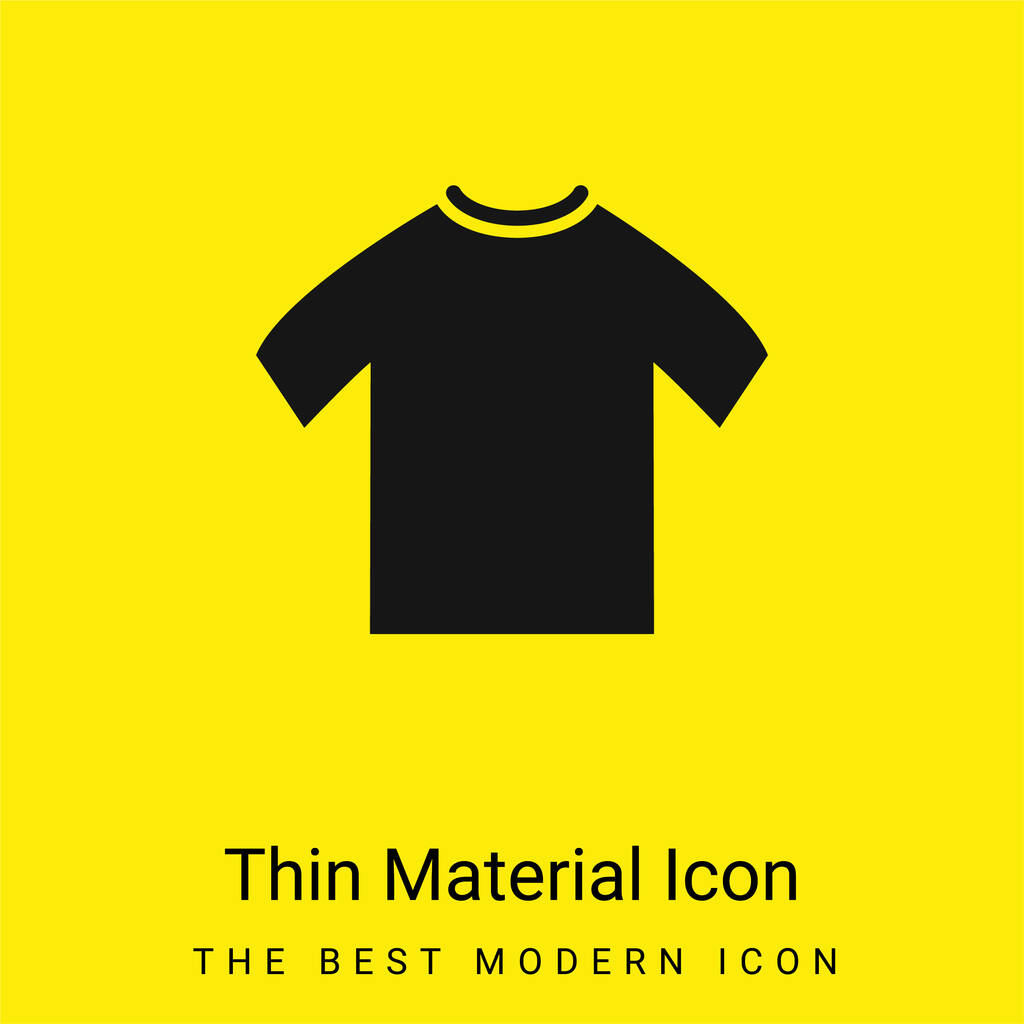 Camiseta masculina negra icono de material amarillo brillante mínimo - Vector, imagen