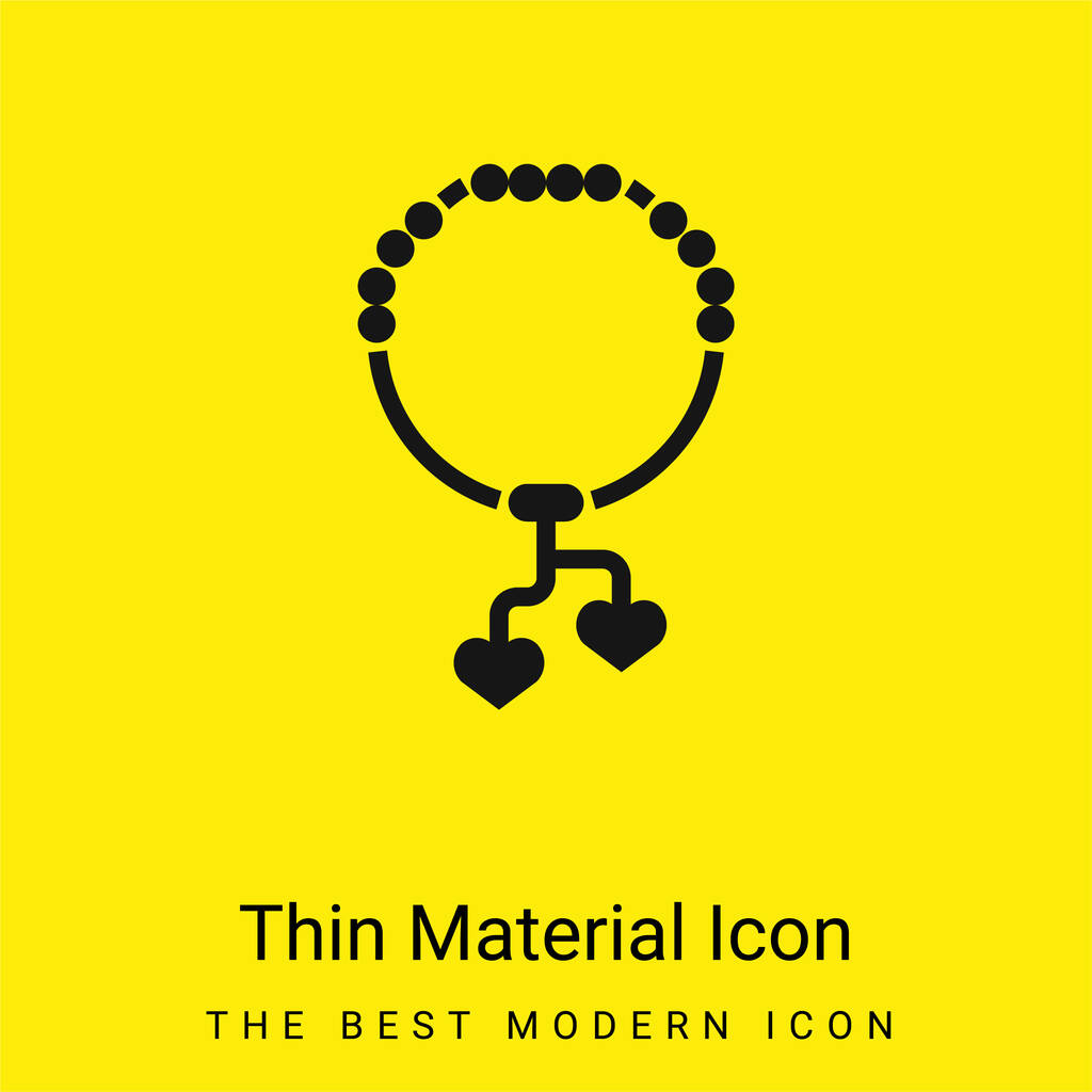 Náramek minimální jasně žlutá ikona materiálu - Vektor, obrázek