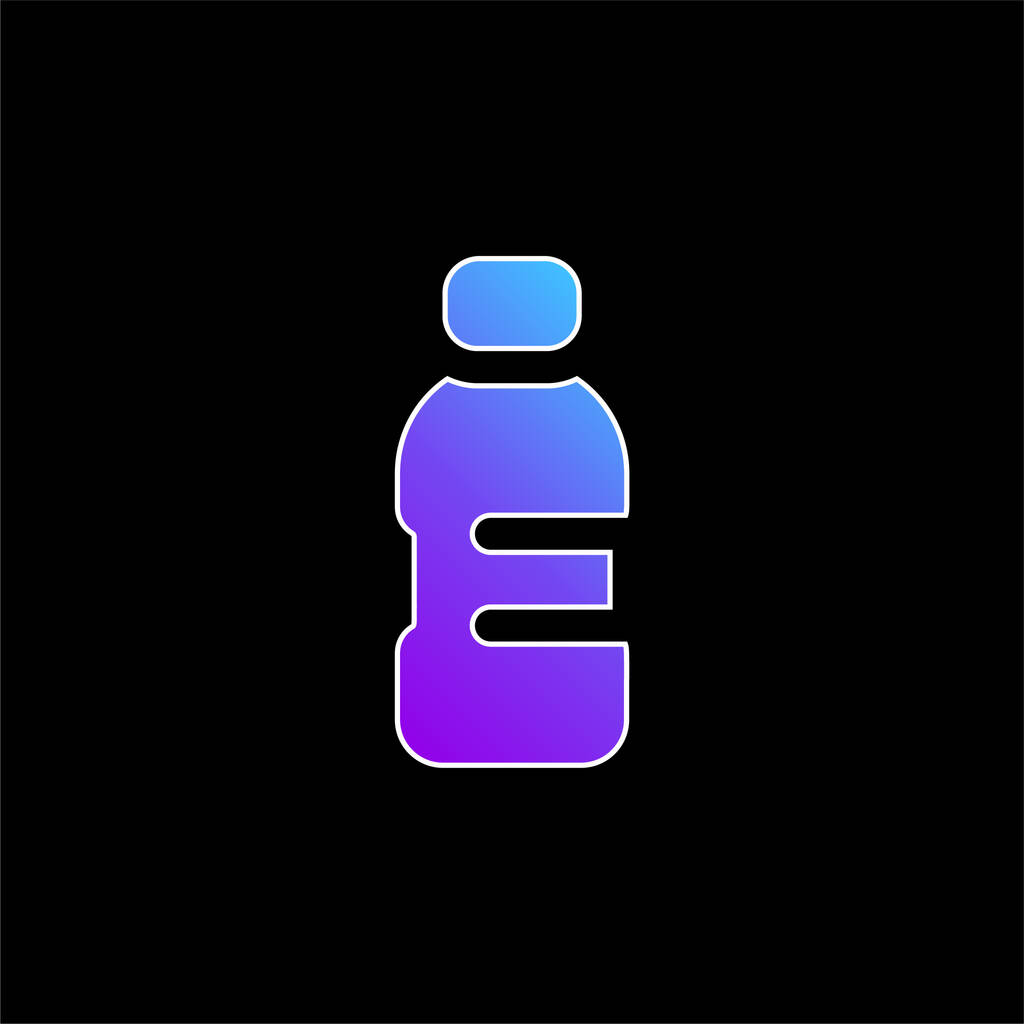 Ícone de vetor gradiente azul garrafa - Vetor, Imagem