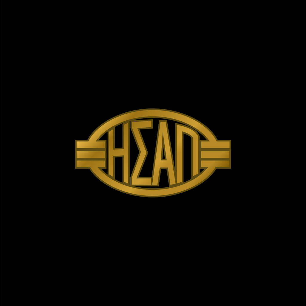Atina Metro Logosu altın kaplama metalik simge veya logo vektörü - Vektör, Görsel
