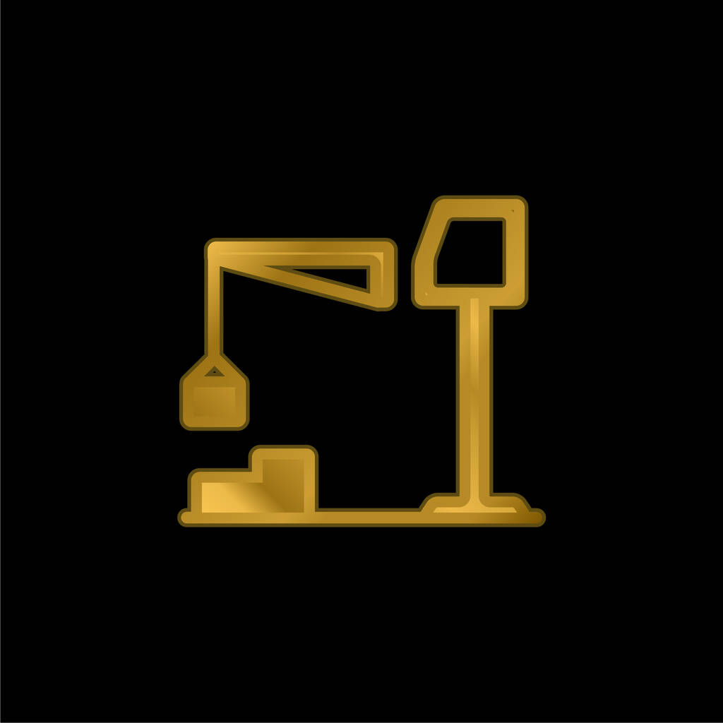 Big Derrick З коробками золота металева іконка або вектор логотипу
 - Вектор, зображення