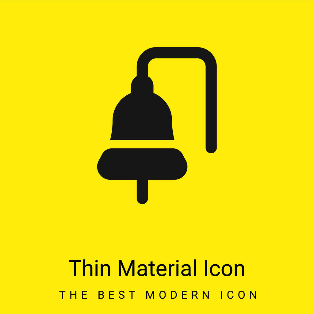 Boat Bell minimal bright yellow material icon - Vector, Image