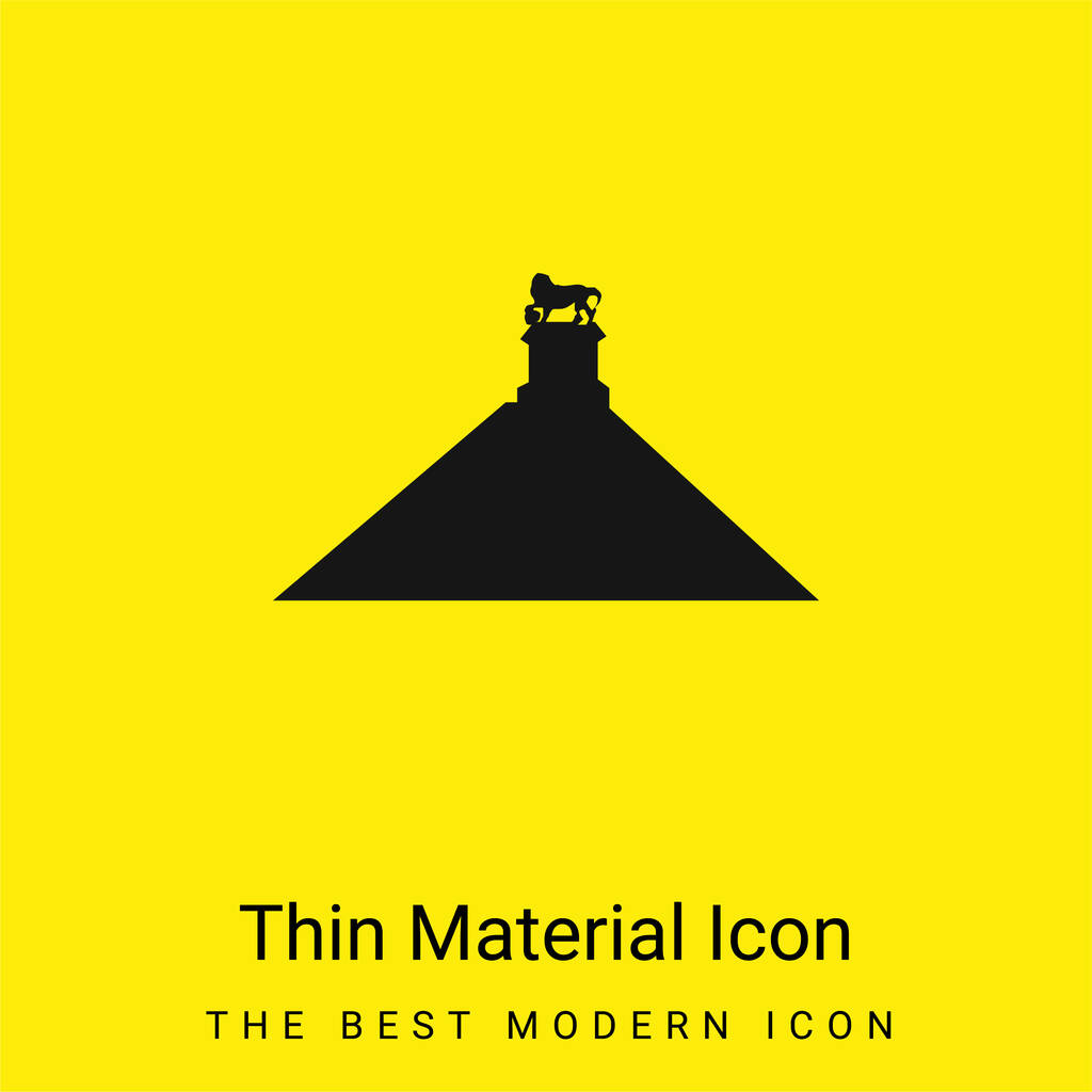 Bélgica ícone material amarelo brilhante mínimo - Vetor, Imagem