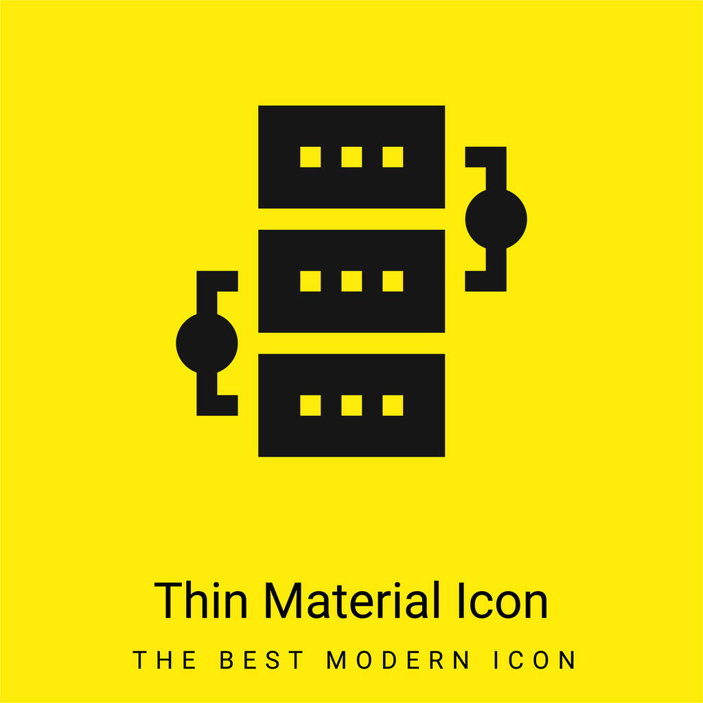 Algoritmus minimální jasně žlutá ikona materiálu - Vektor, obrázek