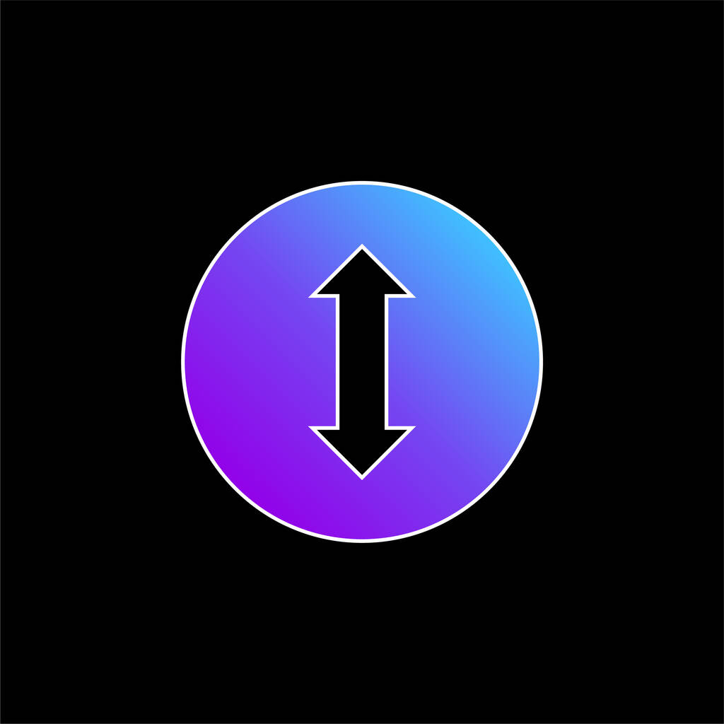 Ícone de vetor gradiente azul de seta bidirecional - Vetor, Imagem