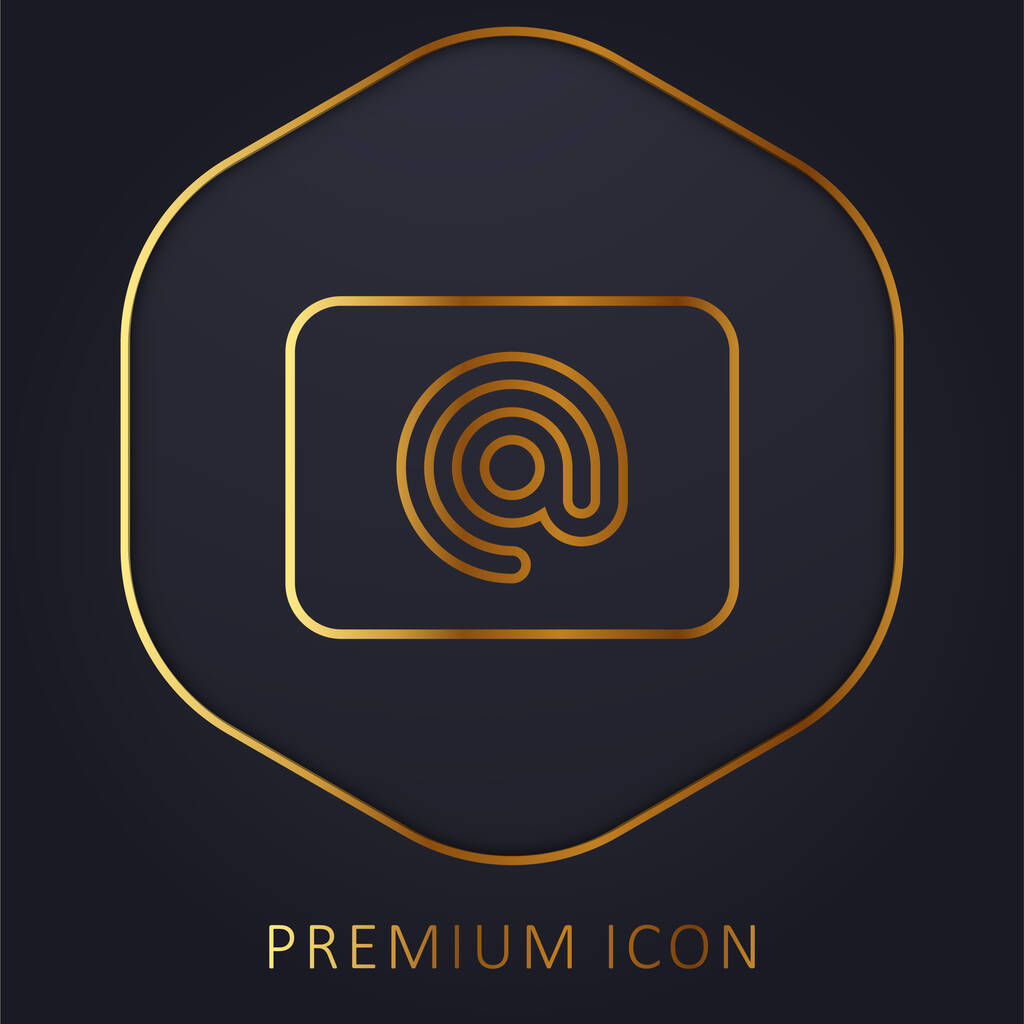 Al segno linea dorata logo premium o icona - Vettoriali, immagini