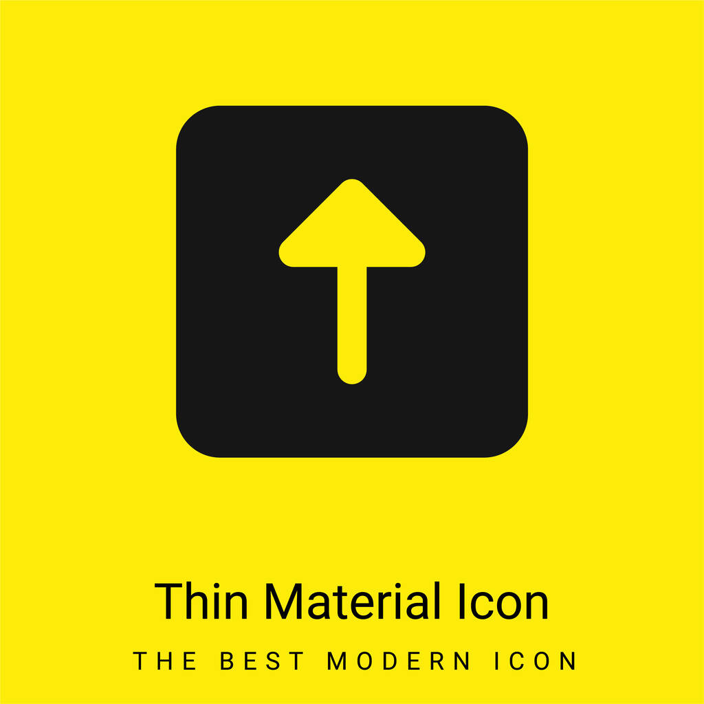 Freccia fino icona materiale giallo brillante minimo - Vettoriali, immagini