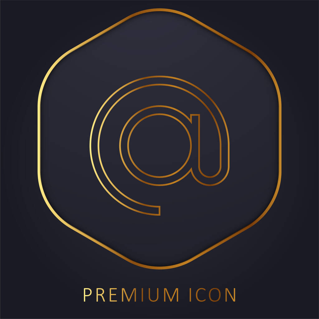 На золотій лінії логотип або значок преміум-класу
 - Вектор, зображення