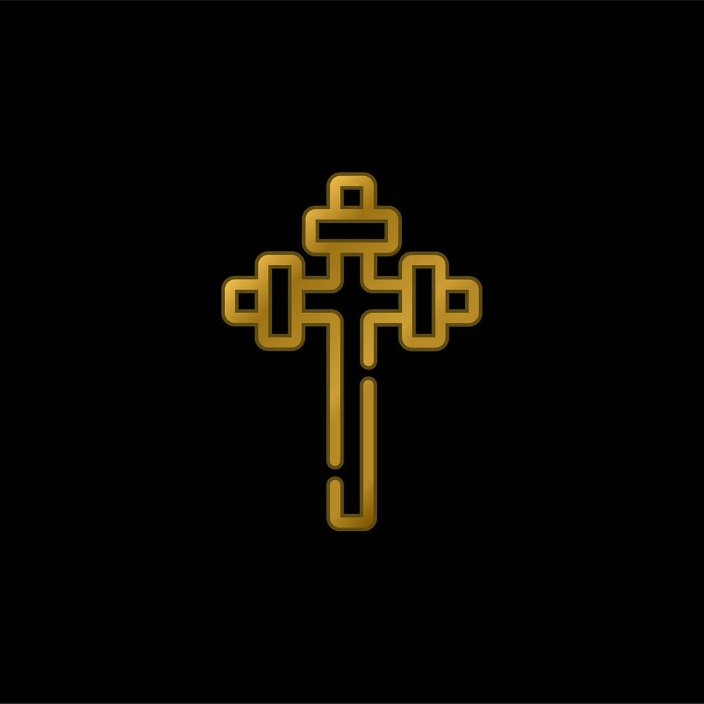 Wektor metalicznej ikony lub logo ze złota aromatycznego - Wektor, obraz
