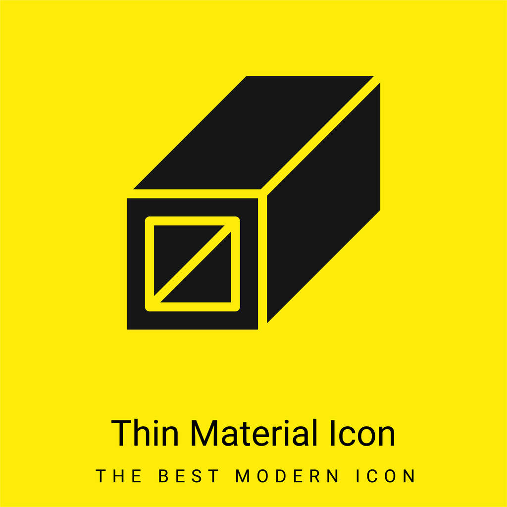 Faisceau minimal icône de matériau jaune vif - Vecteur, image