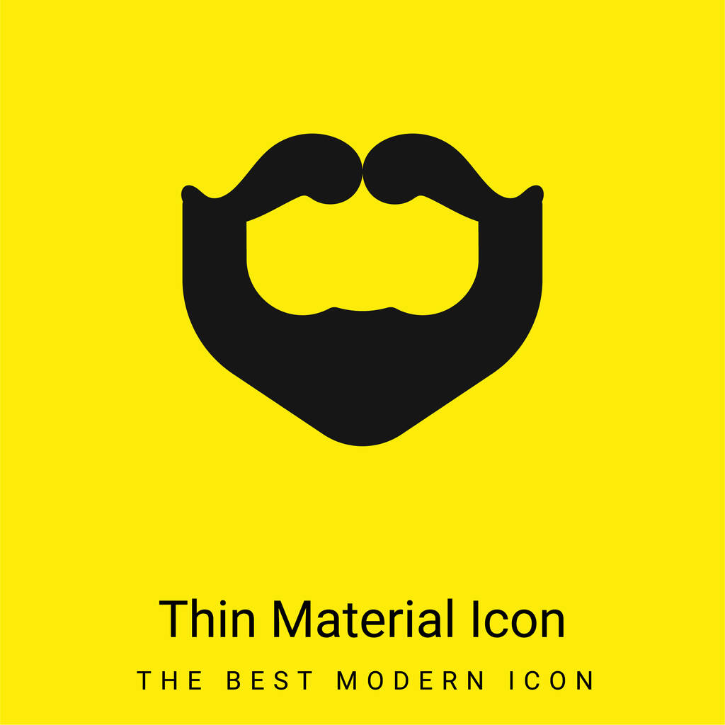 Vousy minimální jasně žlutý materiál ikona - Vektor, obrázek