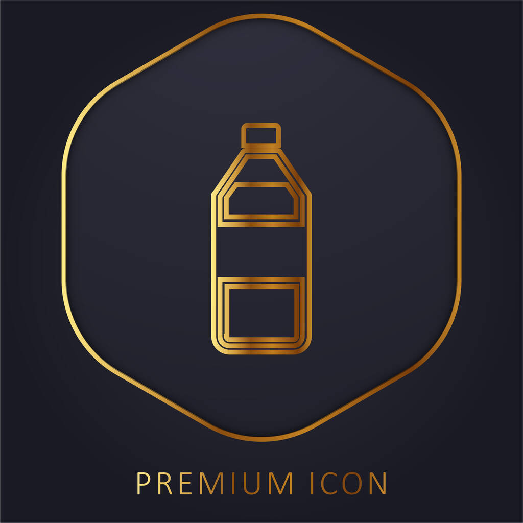 Su şişesi Altın Hat prim logosu veya simgesi - Vektör, Görsel